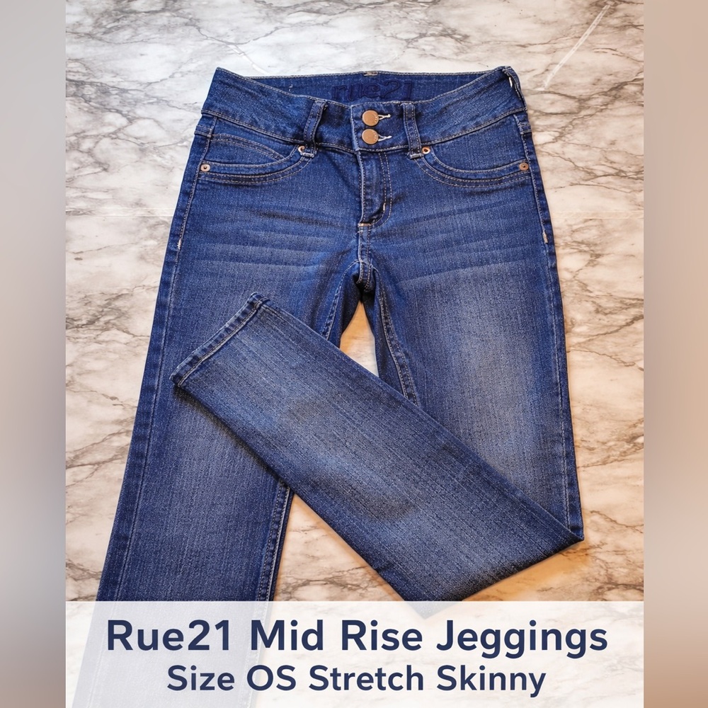Rue21 Freedom Flex Mid Rise Jeggings Size OS Stretch Skinny Jeans
